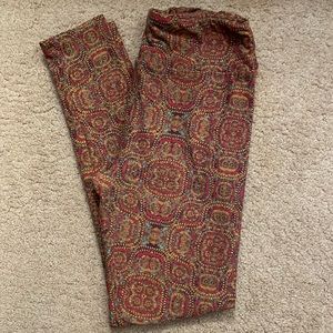 LuLaRoe leggings- muted colors great for back to school
